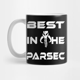 "BEST IN THE PARSEC" WHITE logo Mug